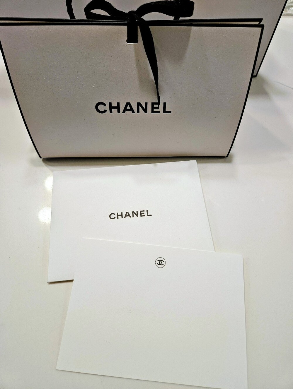 Chanel Mini Gift Bag Shopping Bag with Tissue CC Logo Card Envelope Set